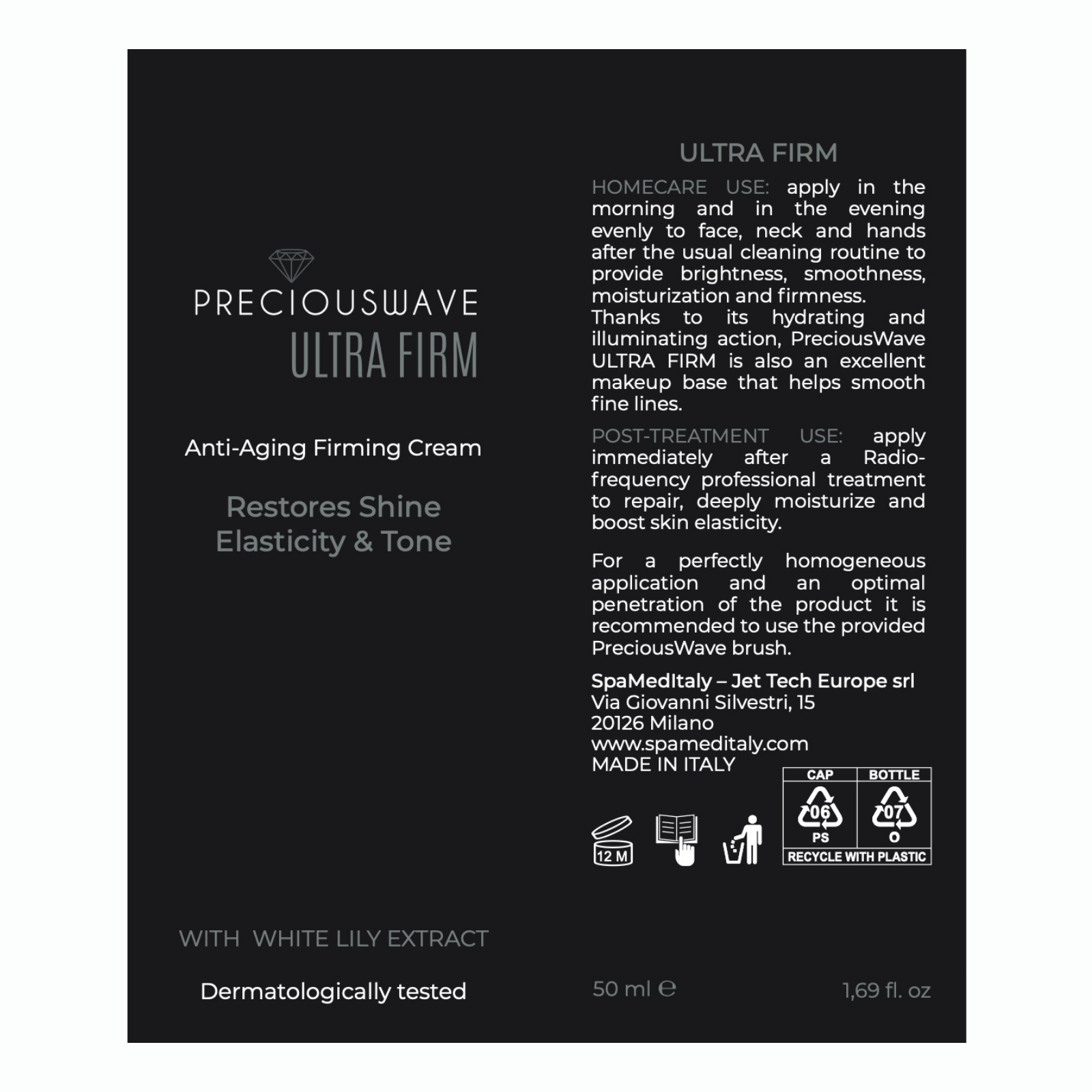PreciousWave Ultra Firm Anti-Aging Cream ingredients